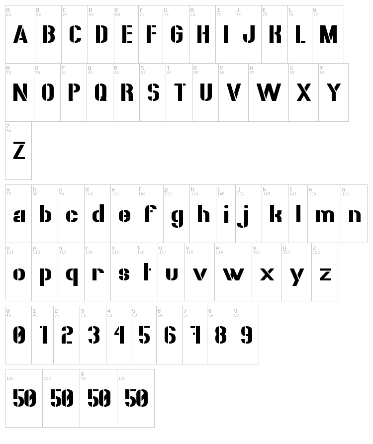 50 Blizzards font map